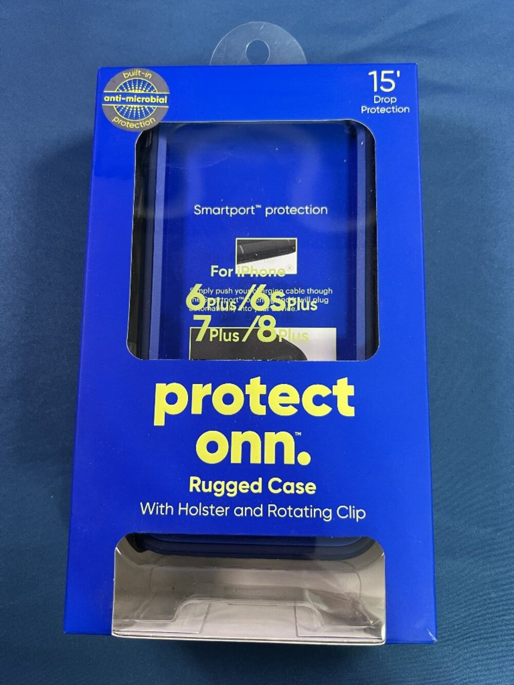 Onn Rugged Case with Holster and Rotating Clip designed for the iPhone